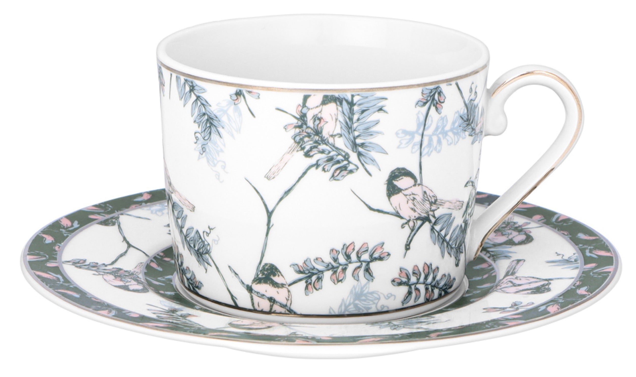 Zestaw filiżanek dla 4 os. porcelanowy Jenny 250 ml wielokolorowy