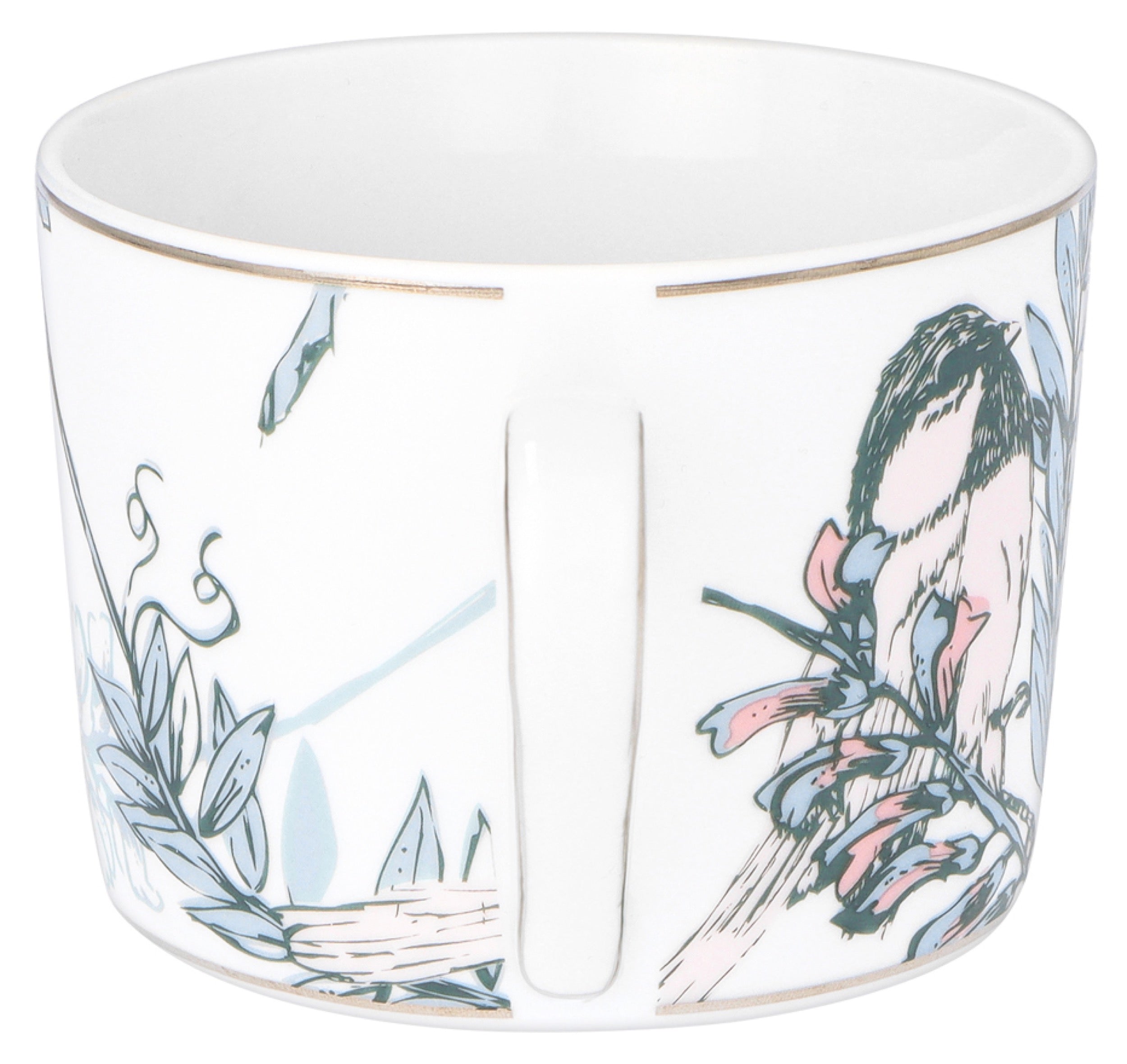 Zestaw filiżanek dla 4 os. porcelanowy Jenny 250 ml wielokolorowy