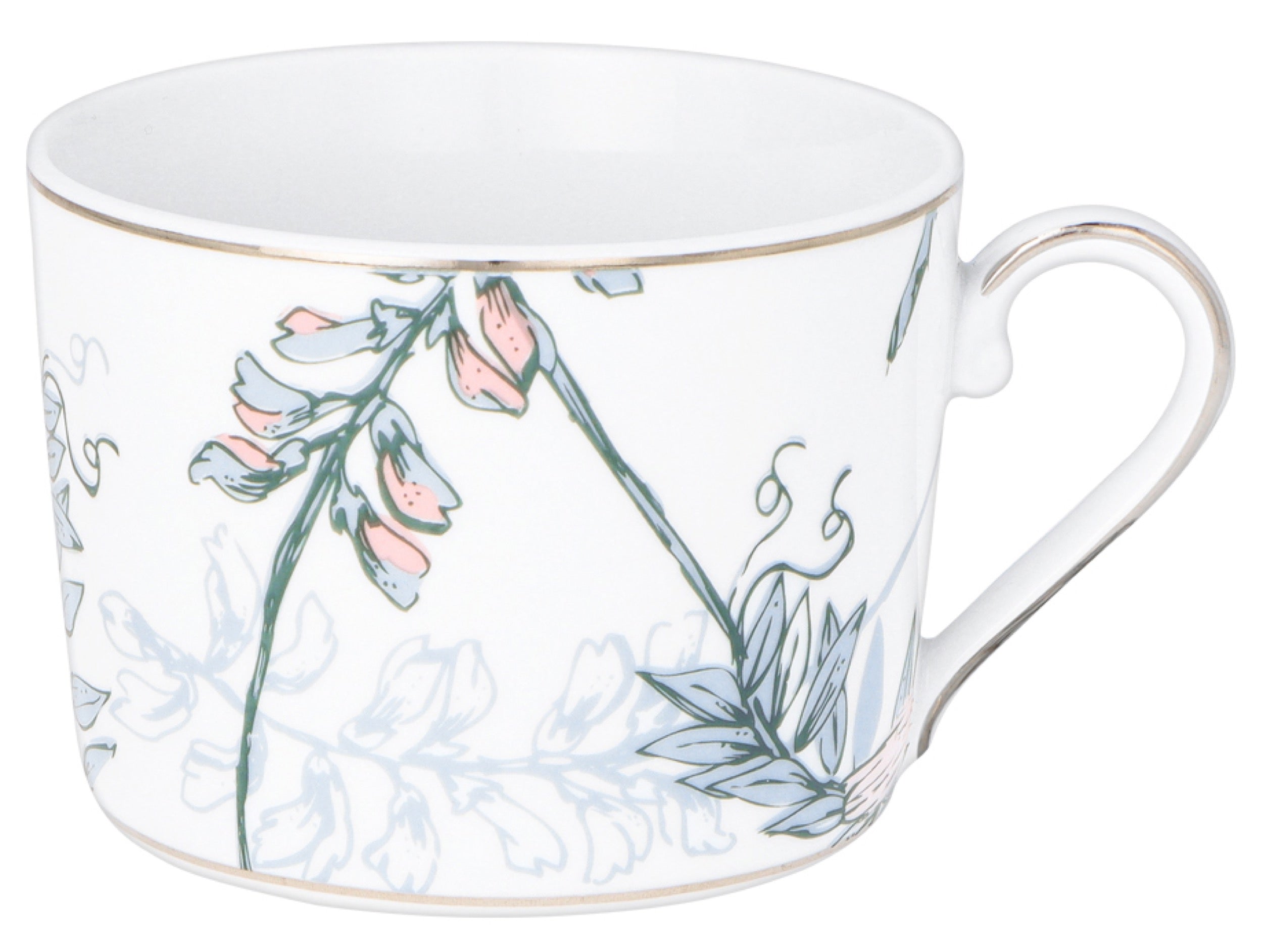 Zestaw filiżanek dla 4 os. porcelanowy Jenny 250 ml wielokolorowy