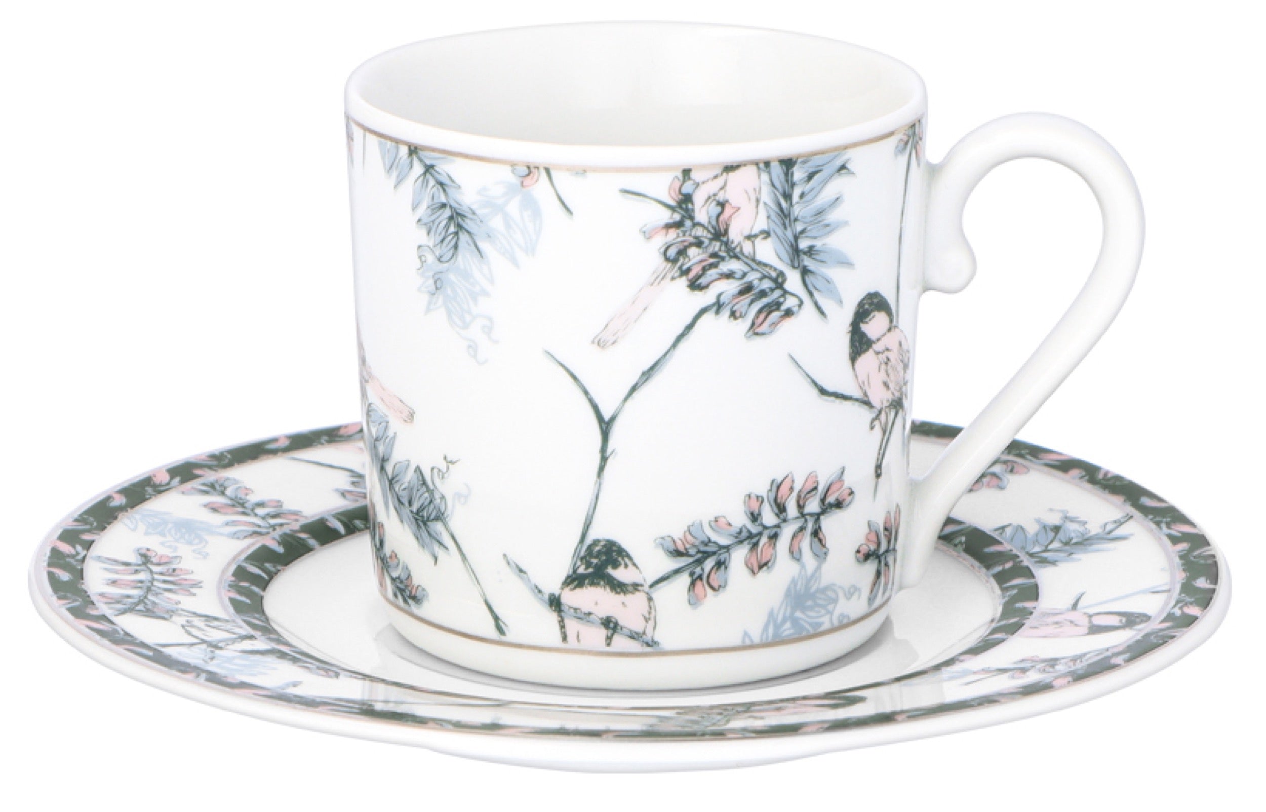 Zestaw filiżanek dla 4 os. porcelanowy Jenny 100 ml wielokolorowy