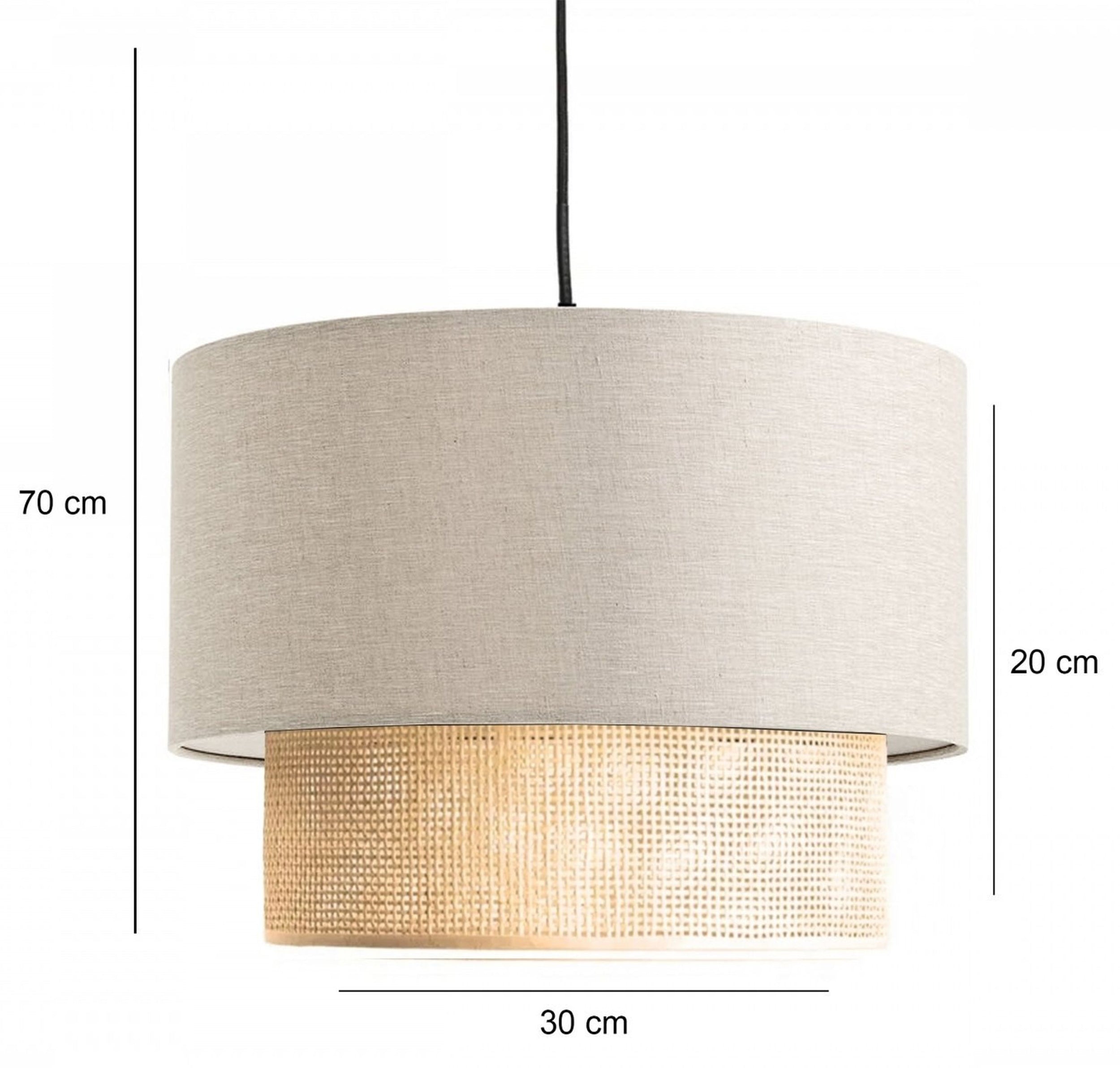 Lampa wisząca Fiestvier średnica 30 cm kremowa