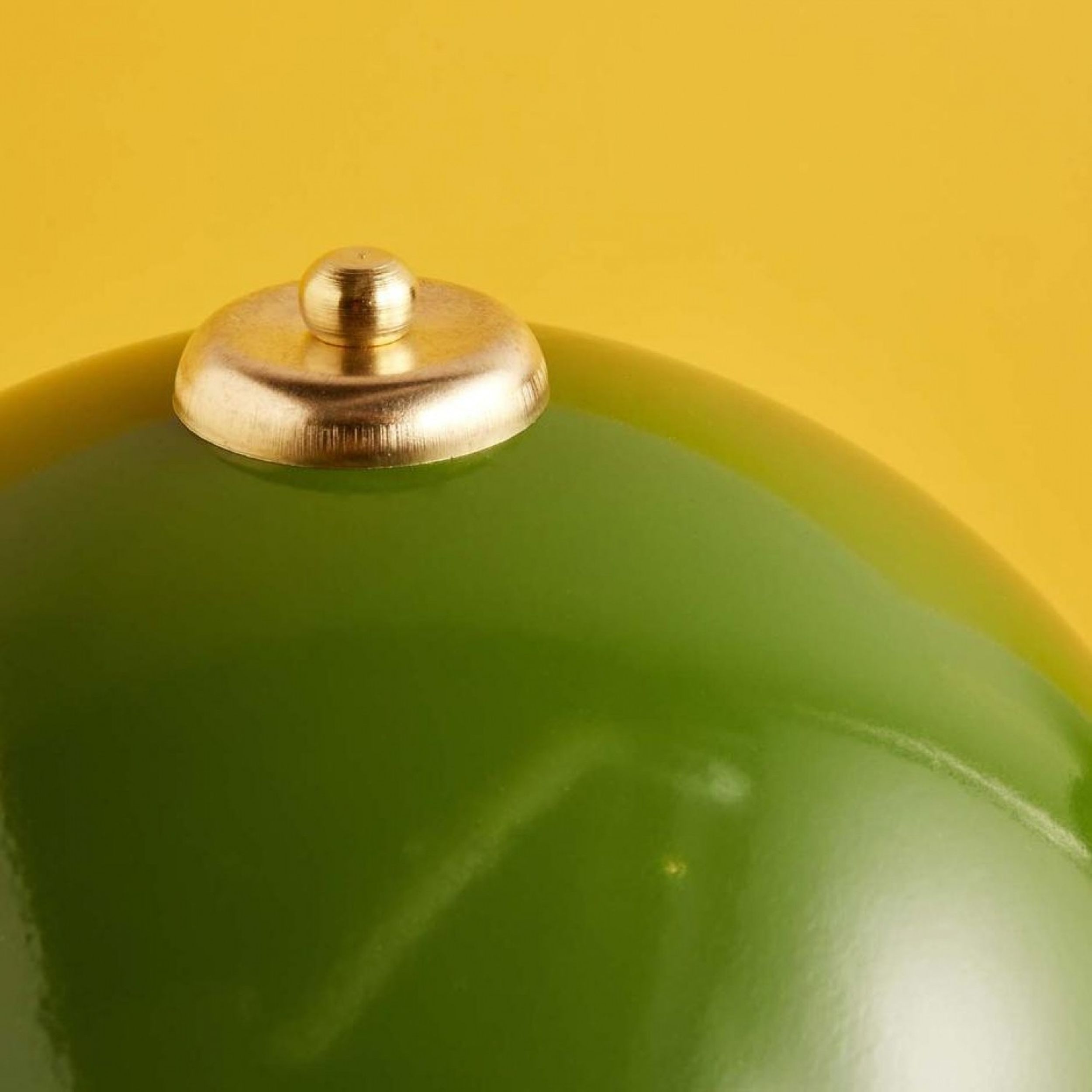 Lampa stołowa Parinia zielona z brązową podstawą