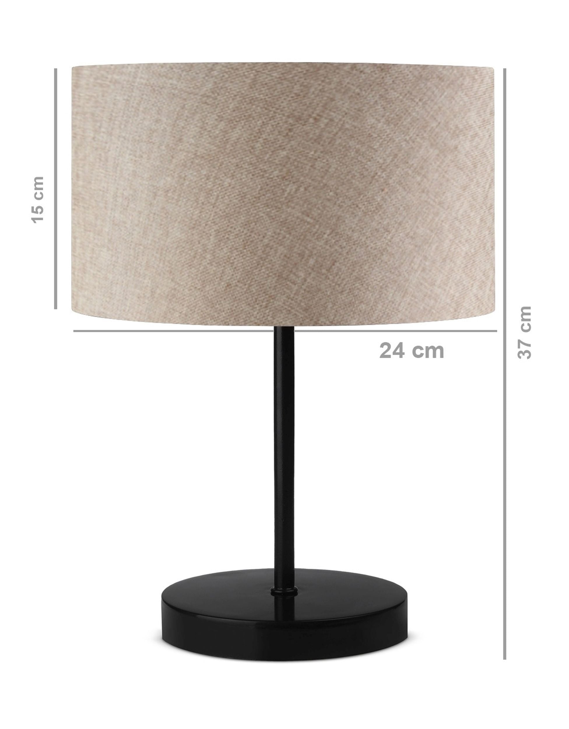 Lampa stołowa Adopina średnica 24 cm beżowa