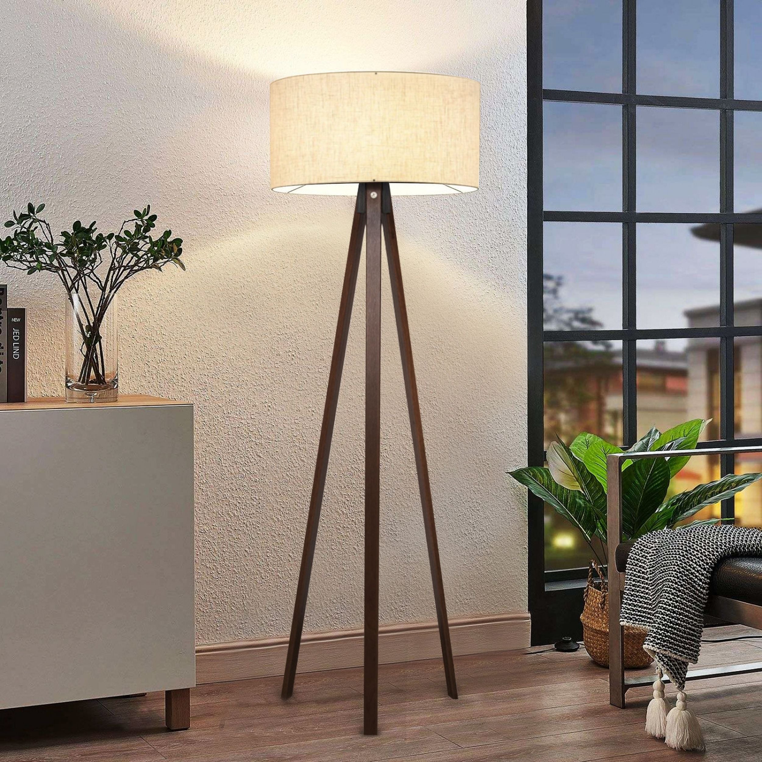 Lampa podłogowa Xalume 140 cm beżowa