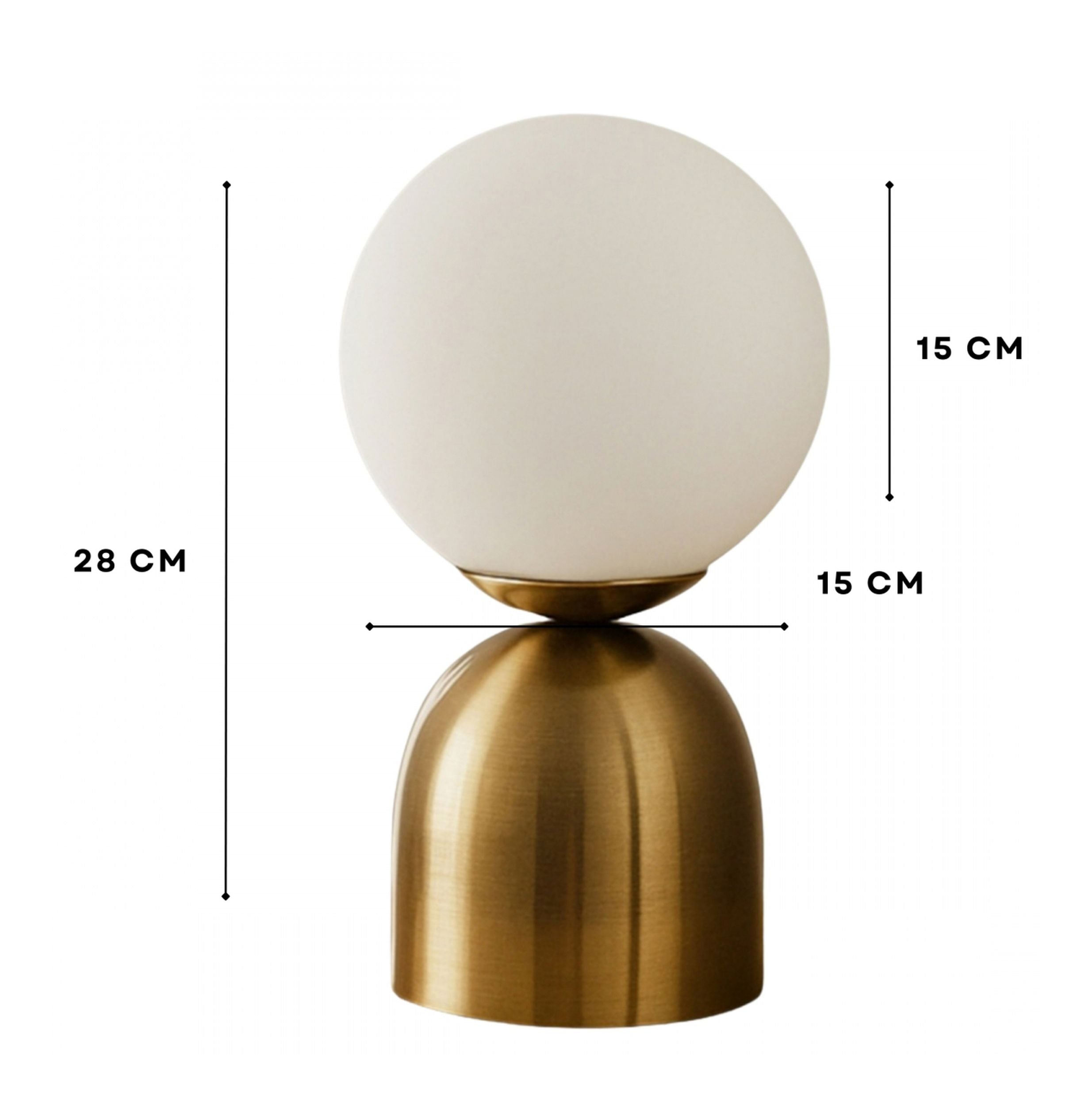 Lampa stołowa Aura postarzany mosiądz