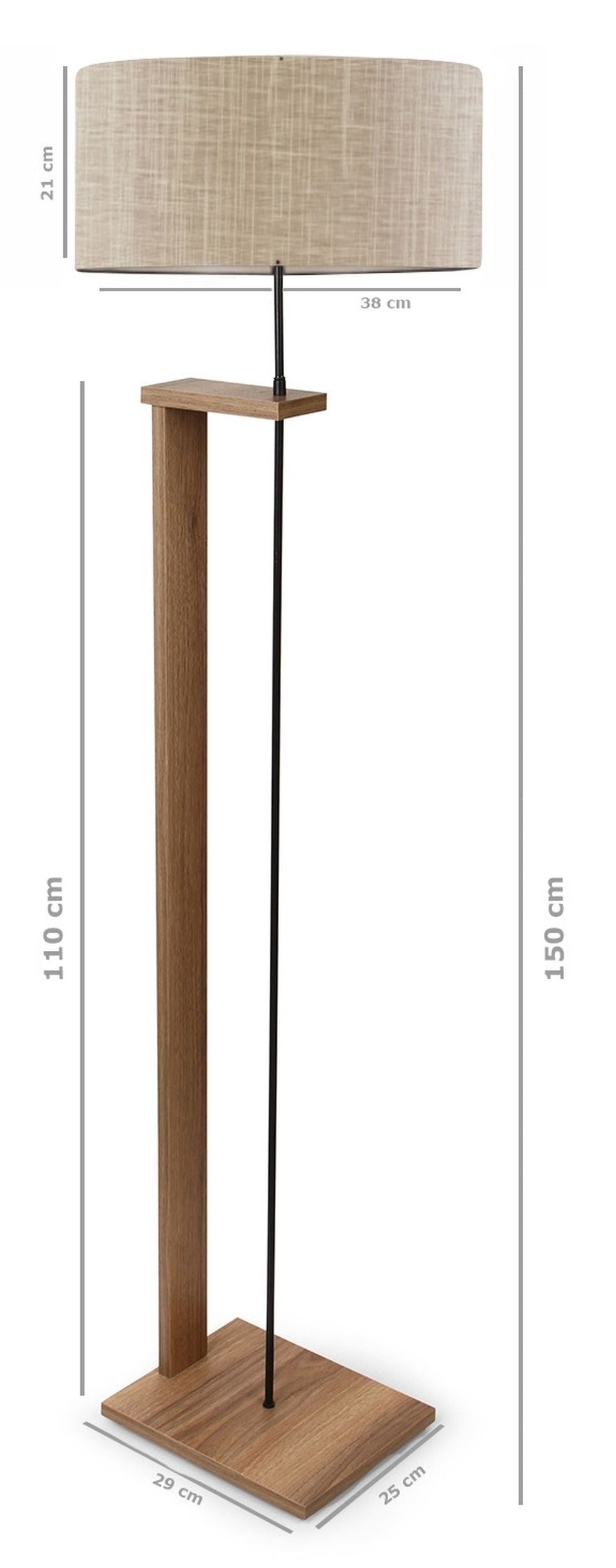 Lampa podłogowa Puncial 150 cm beżowa