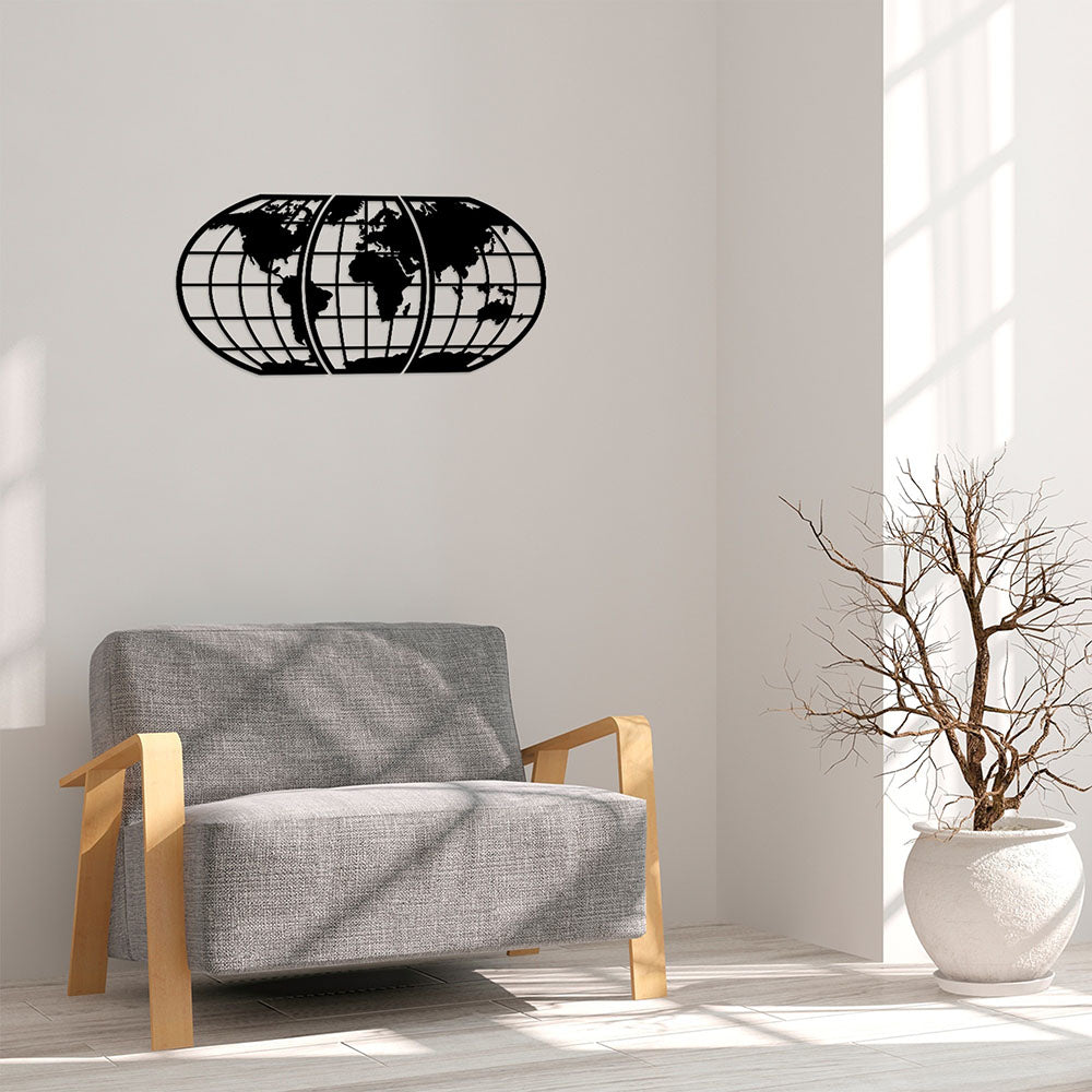 Dekoracja ścienna Caperce 58x116 cm czarna