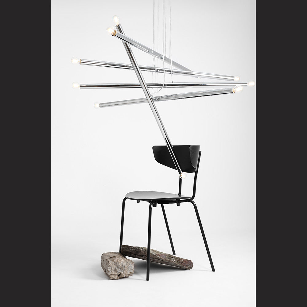 Lampa wisząca Assilves x10 srebrna