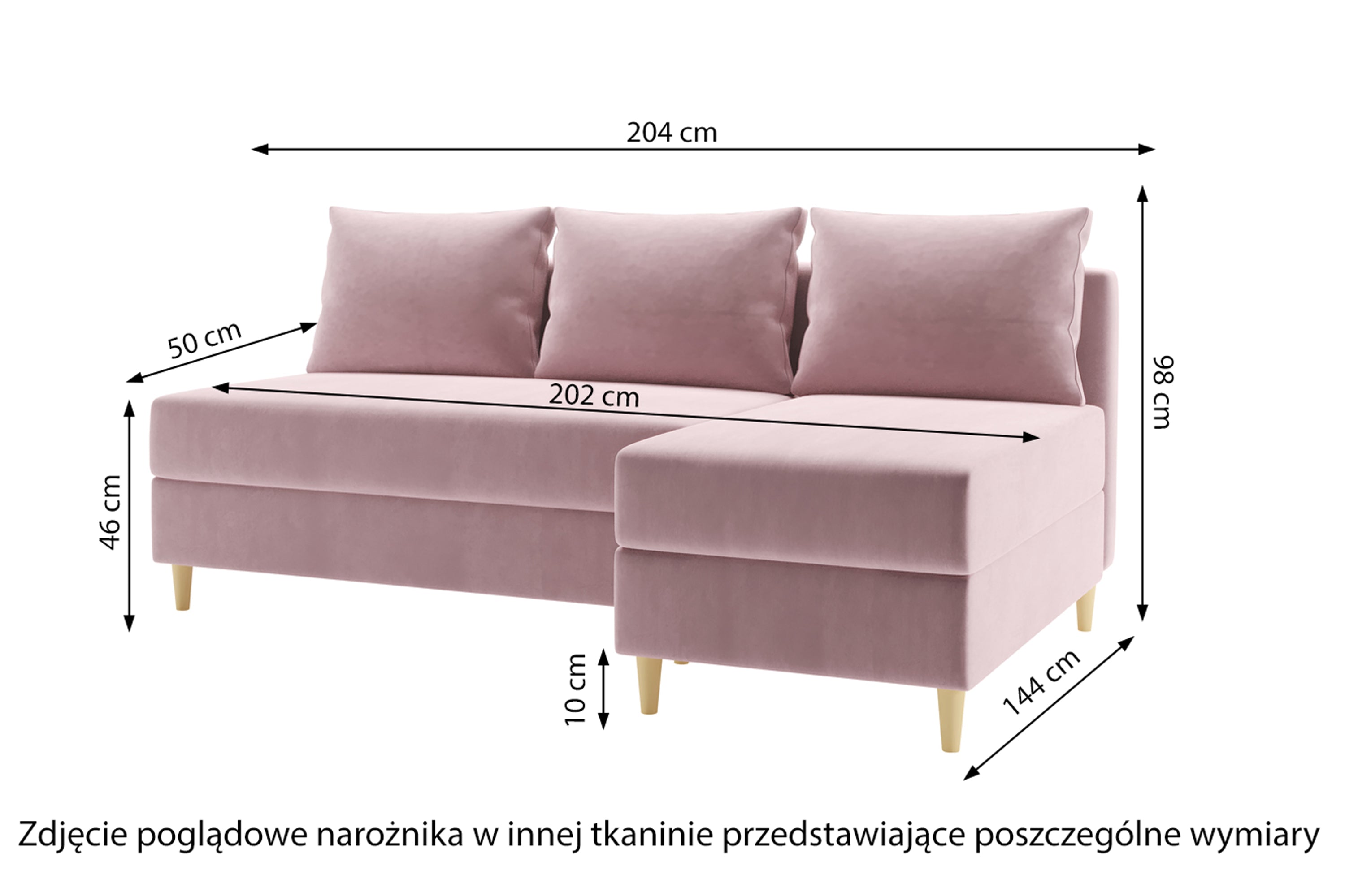 Narożnik z funkcją spania Suspla L-kształtny z pojemnikiem uniwersalny szary