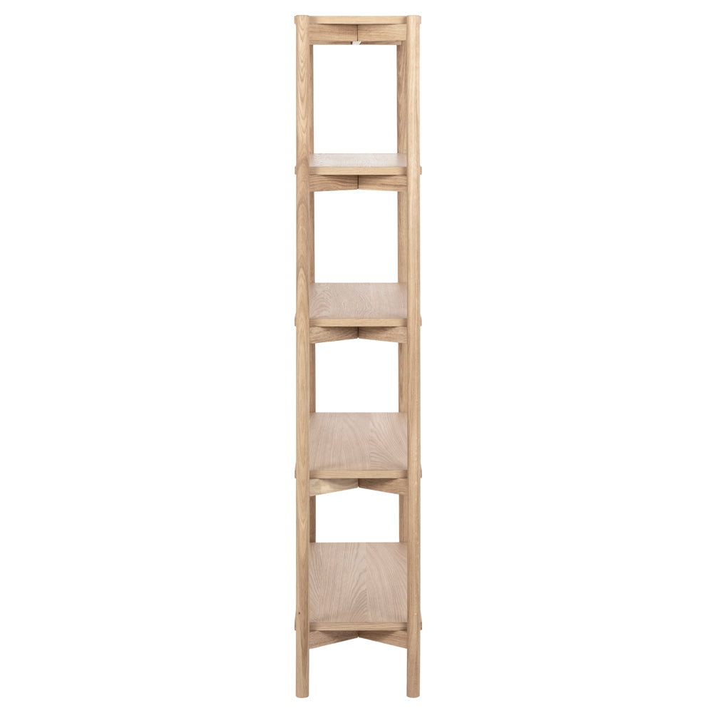Regał na książki Plotilting 160 cm dąb biały olejowany