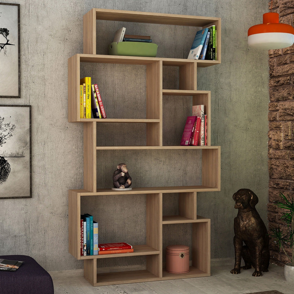 Regał otwarty Nakhon dąb sonoma