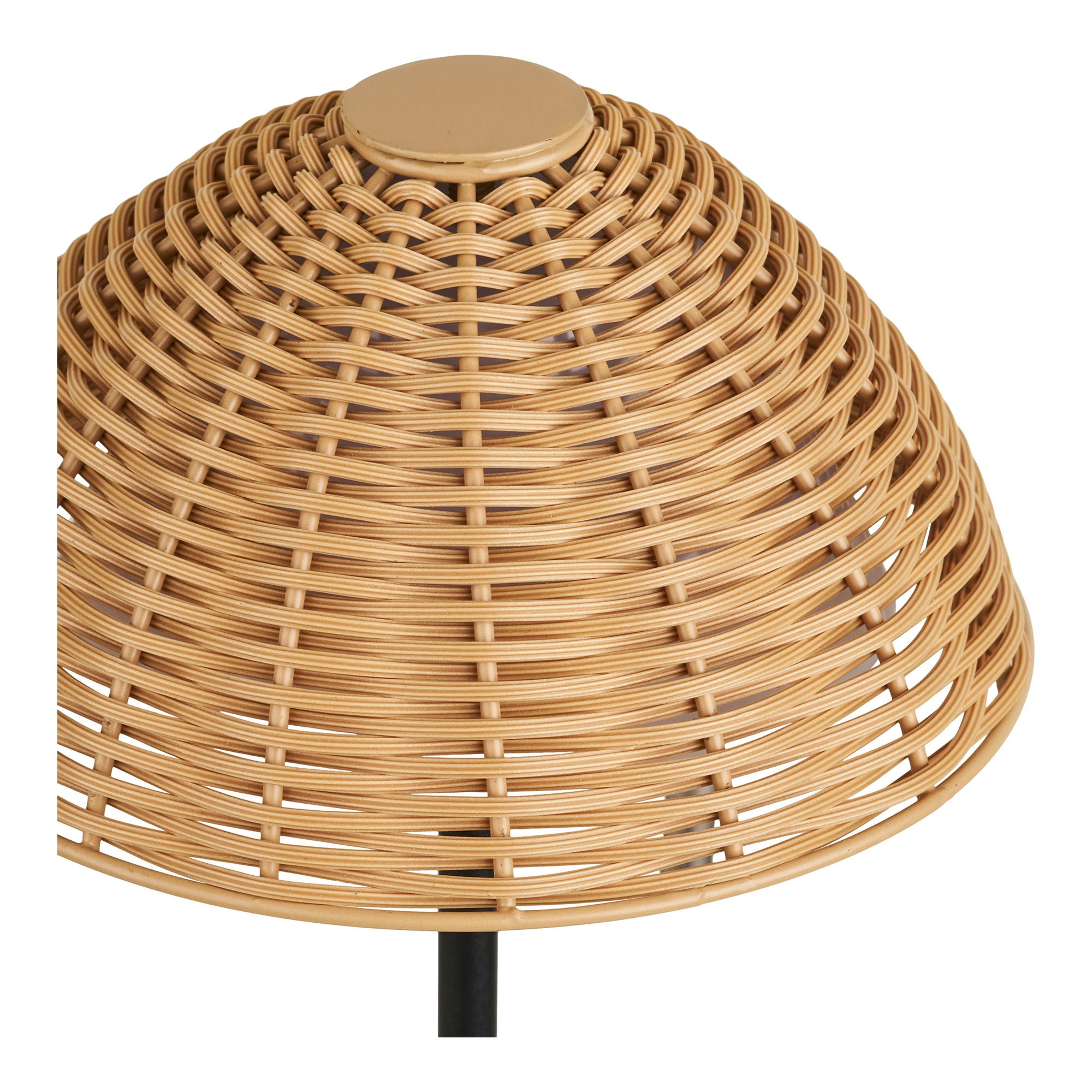 Lampa stołowa Wigan LED metalowa akumulatorowa czarno-brązowa