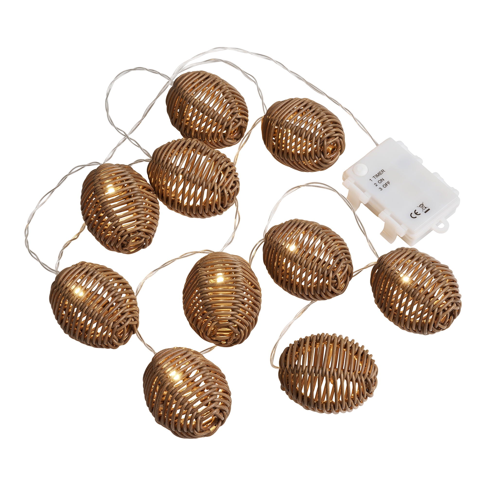 Lampki wiszące Carlisle LED brązowe