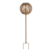Lampa stołowa Carlisle akumulatorowa z wbudowanym panelem słonecznym jasnobrązowa