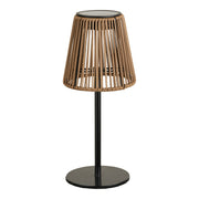 Lampa stołowa Salford akumulatorowa z wbudowanym panelem słonecznym brązowo-czarna ip44