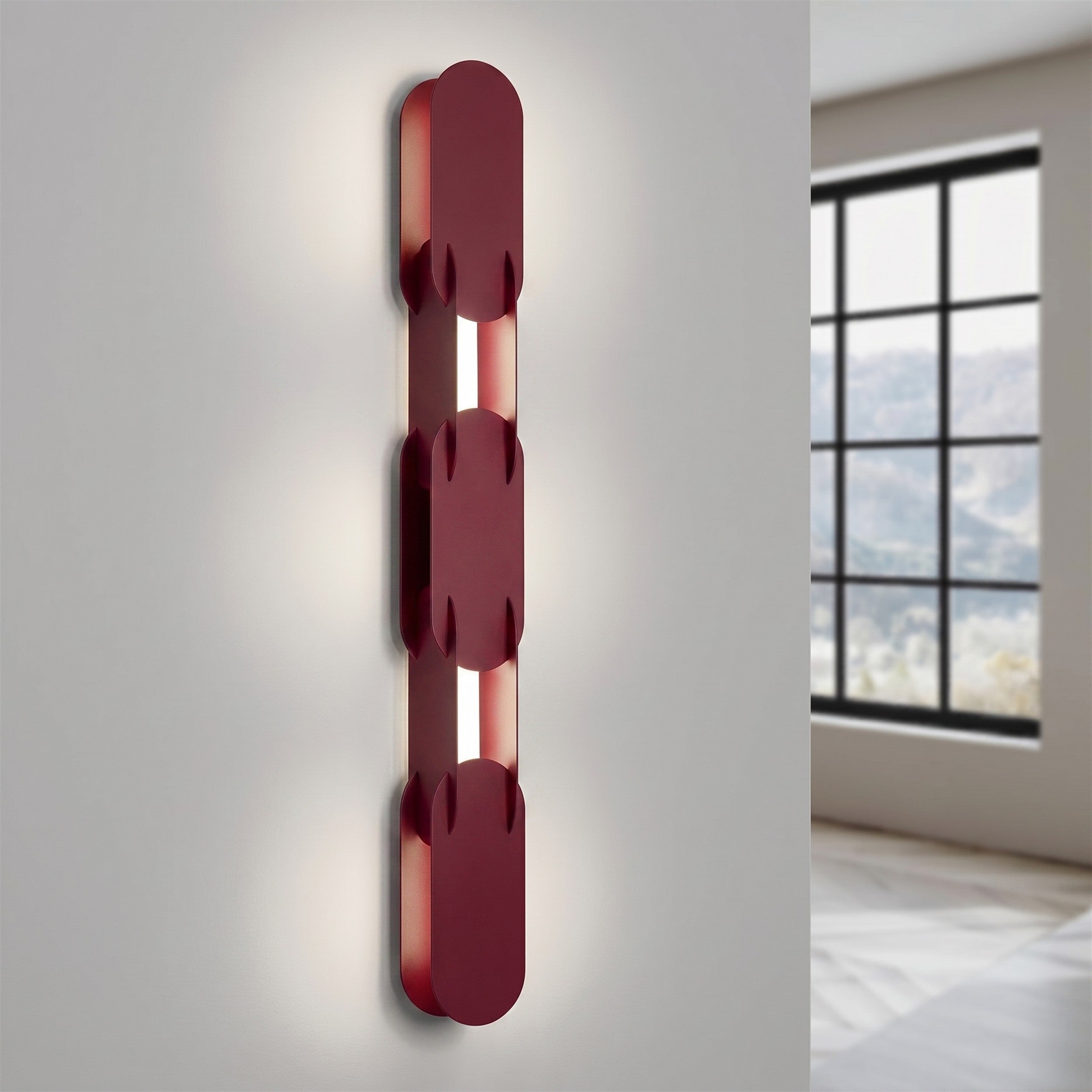 Kinkiet Chain 91 cm LED burgund