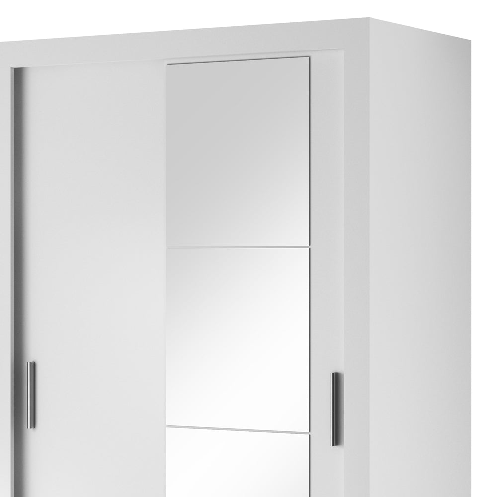 Szafa Arti 120 cm z jednym lustrem i oświetleniem biała