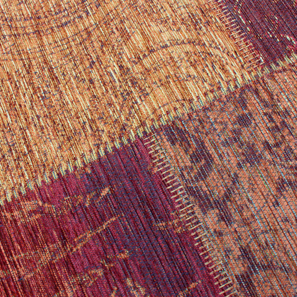Dywan syntetyczny Patchwork Chenille terracotta Prostokątny/200x290