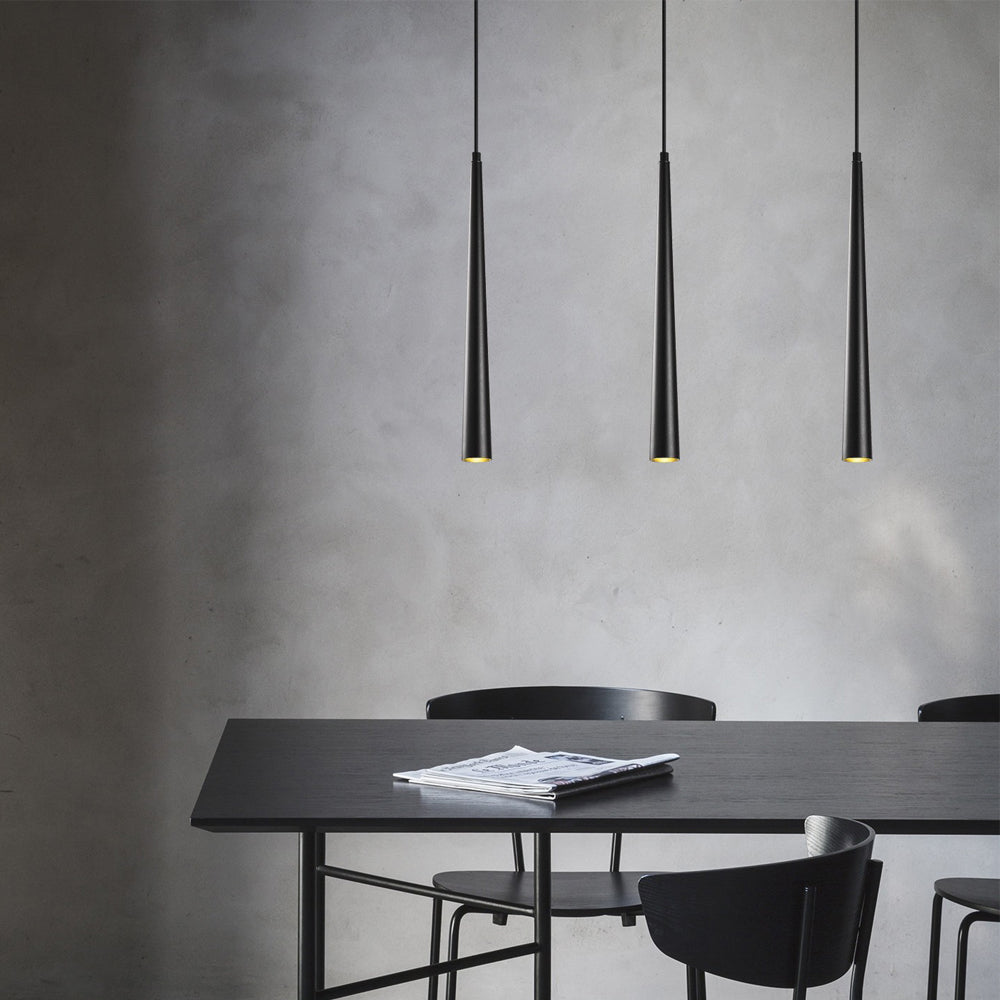 Lampa sufitowa Milibeliso x3 58 cm czarna