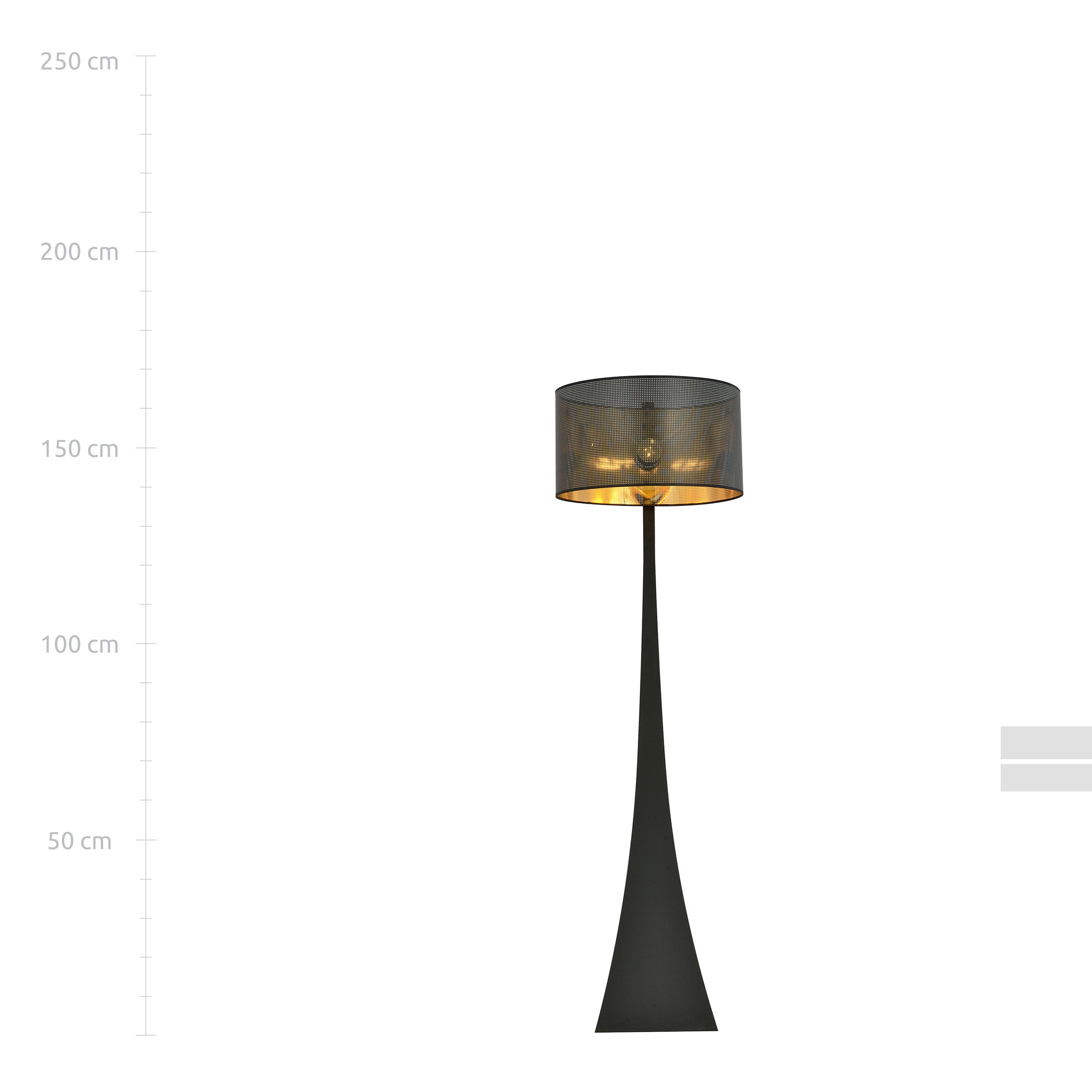Lampa podłogowa Sonalla czarno-złota