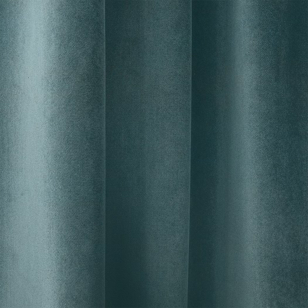 Zasłona do salonu Myrrhis w tkaninie PET FRIENDLY 280x270 cm morska