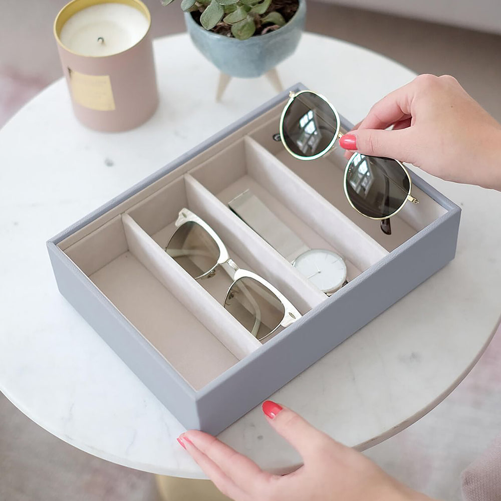 Szkatułka na biżuterię Pebble Classic Glasses & Accessory Layer lawendowa