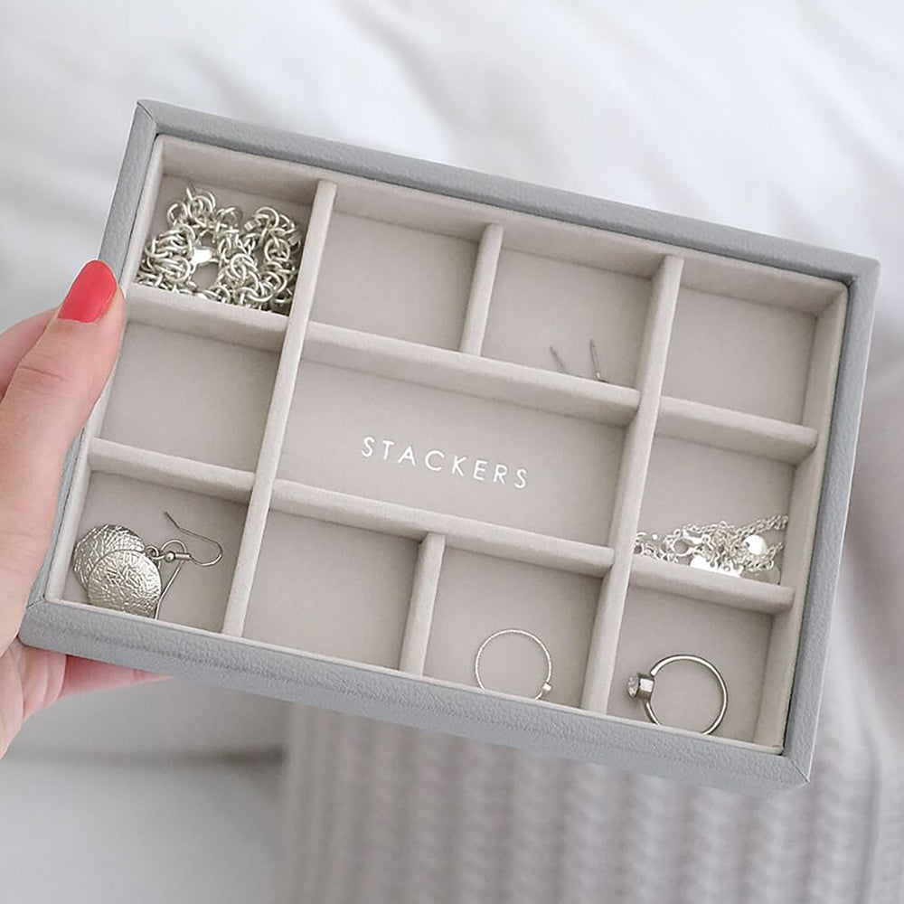 Szkatułka na biżuterię Pebble Mini Trinket Layer jasnoszara