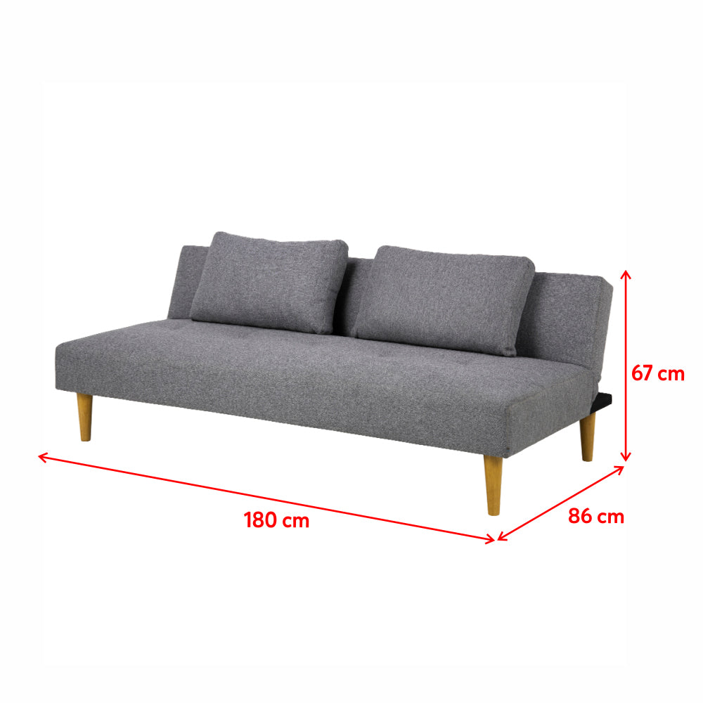 Wersalka rozkładana Avect 180 cm szara