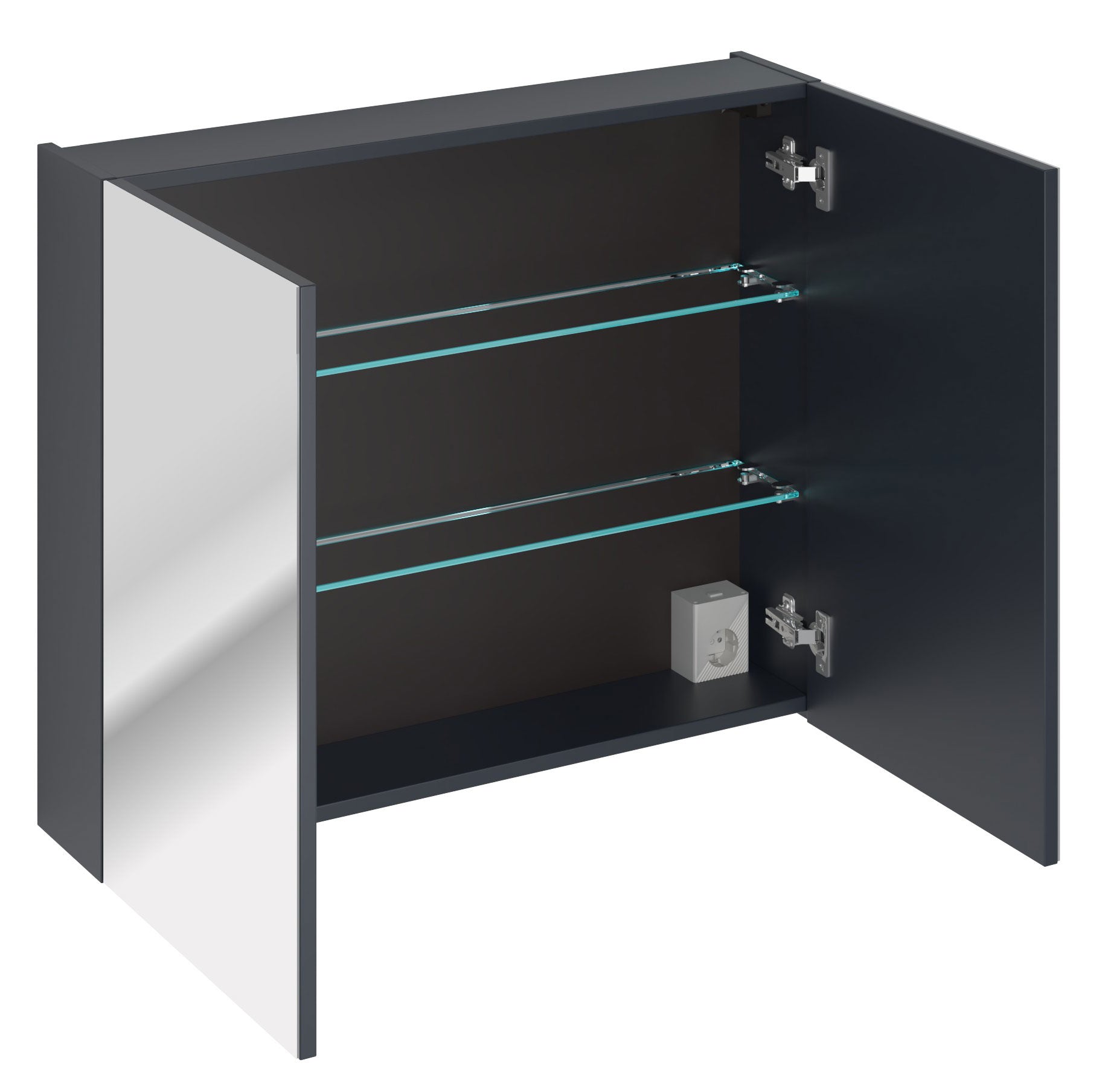 Szafka wisząca Olimmi z lustrem 80 cm granatowa