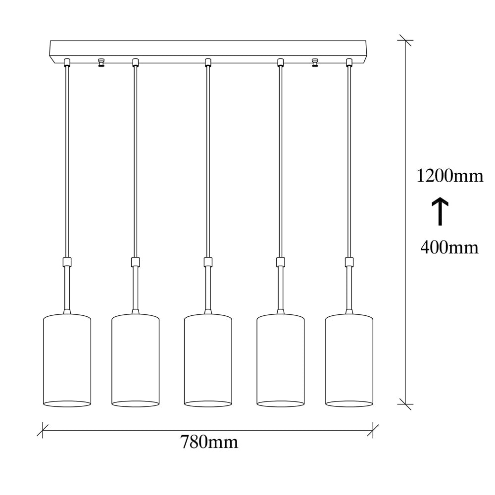 Lampa wisząca Daffnia x5
