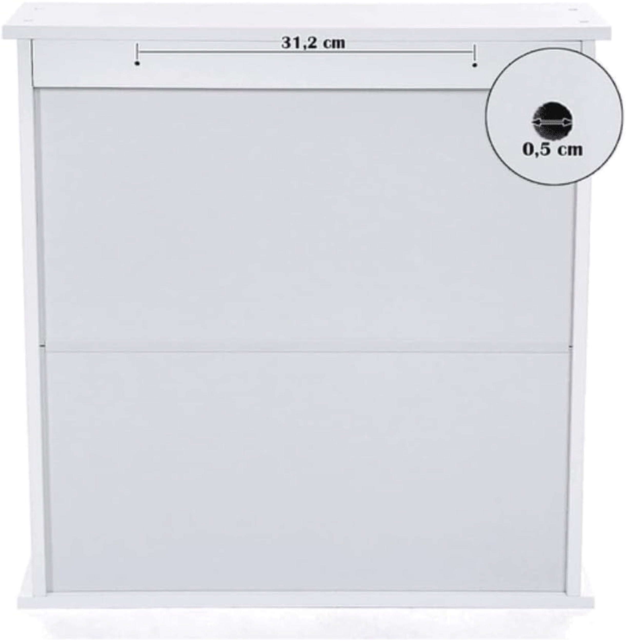 Szafka łazienkowa wisząca Muddon 56x13x58 cm z lustrem biała