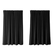 Zasłona do salonu Sylvanca w tkaninie WATER REPELLENT 280x270 cm czarna