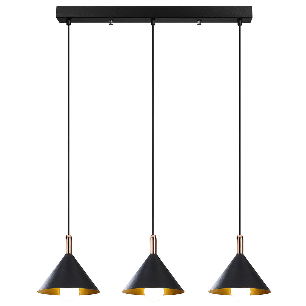 Lampa wisząca Lediane x3 czarna