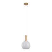Lampa wisząca Gradoles kulisty mleczny klosz