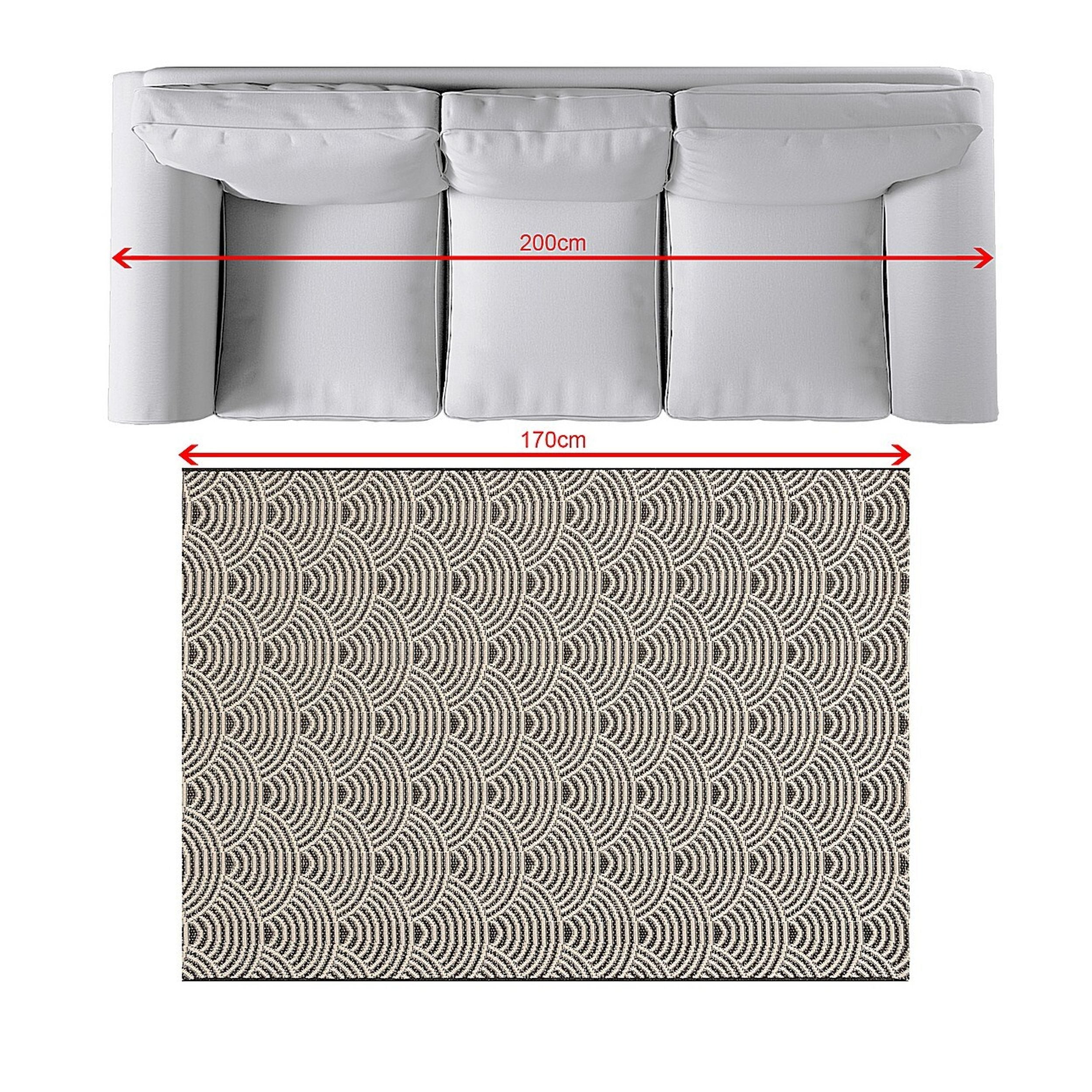 Dywan Jersey 120x170 cm beżowo-czarny