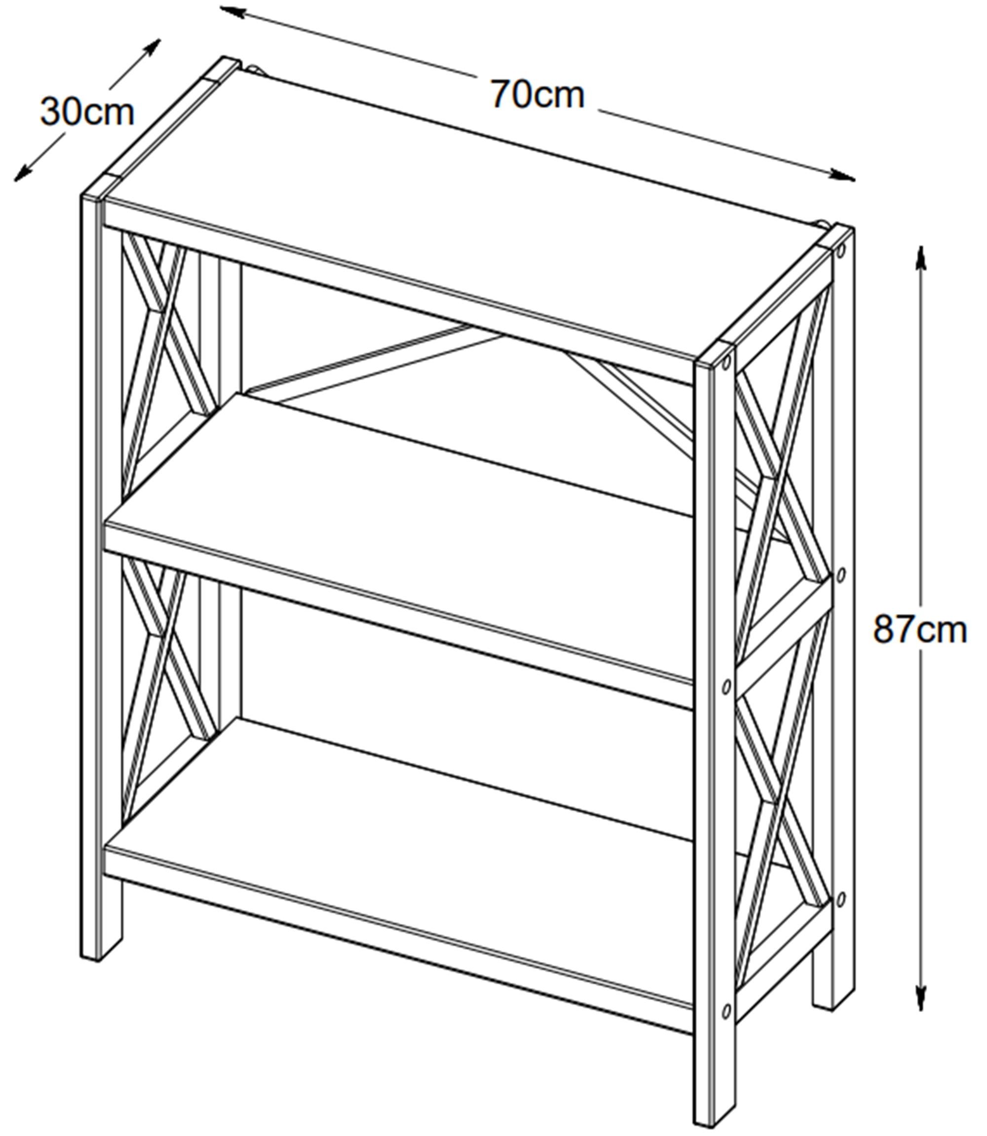 Regał Mighly 87 cm dąb naturalny