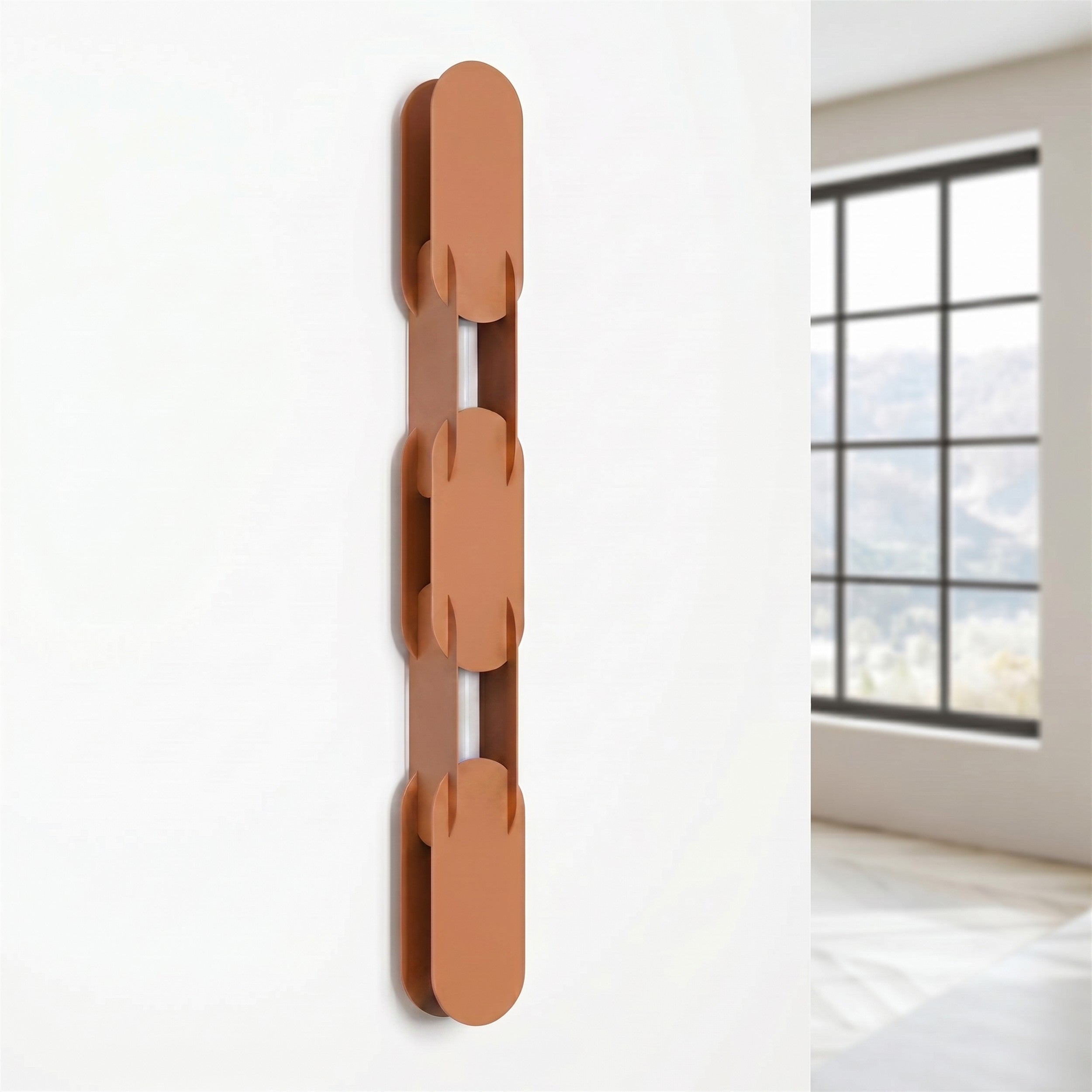 Kinkiet Chain 91 cm LED ochra czerwona