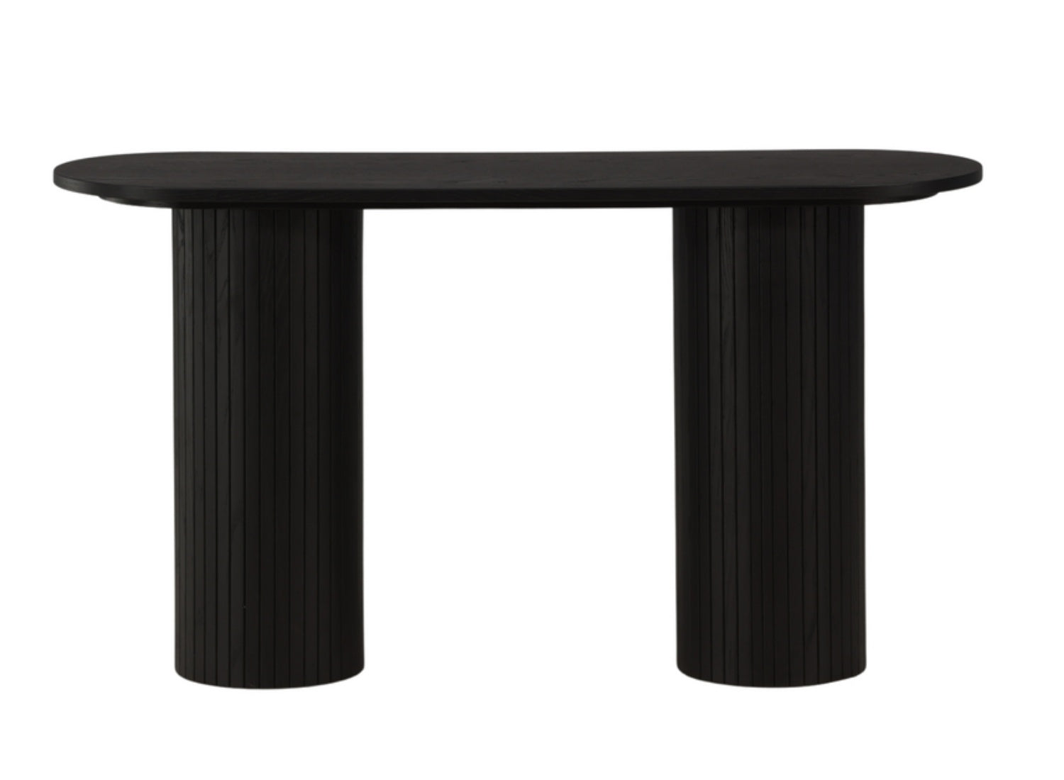 Konsola Gratorm 130x40 cm lamele czarna