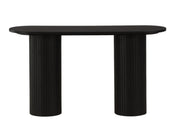 Konsola Gratorm 130x40 cm lamele czarna