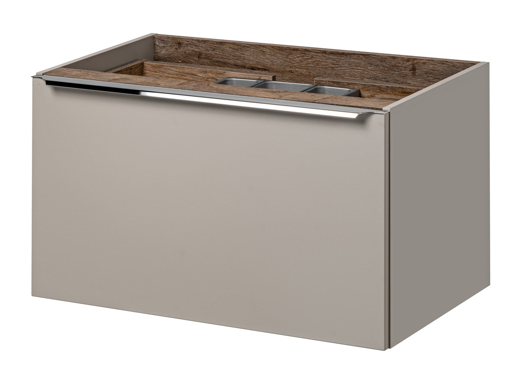 Szafka pod umywalkę Olimmi 80 cm szara/dąb santa