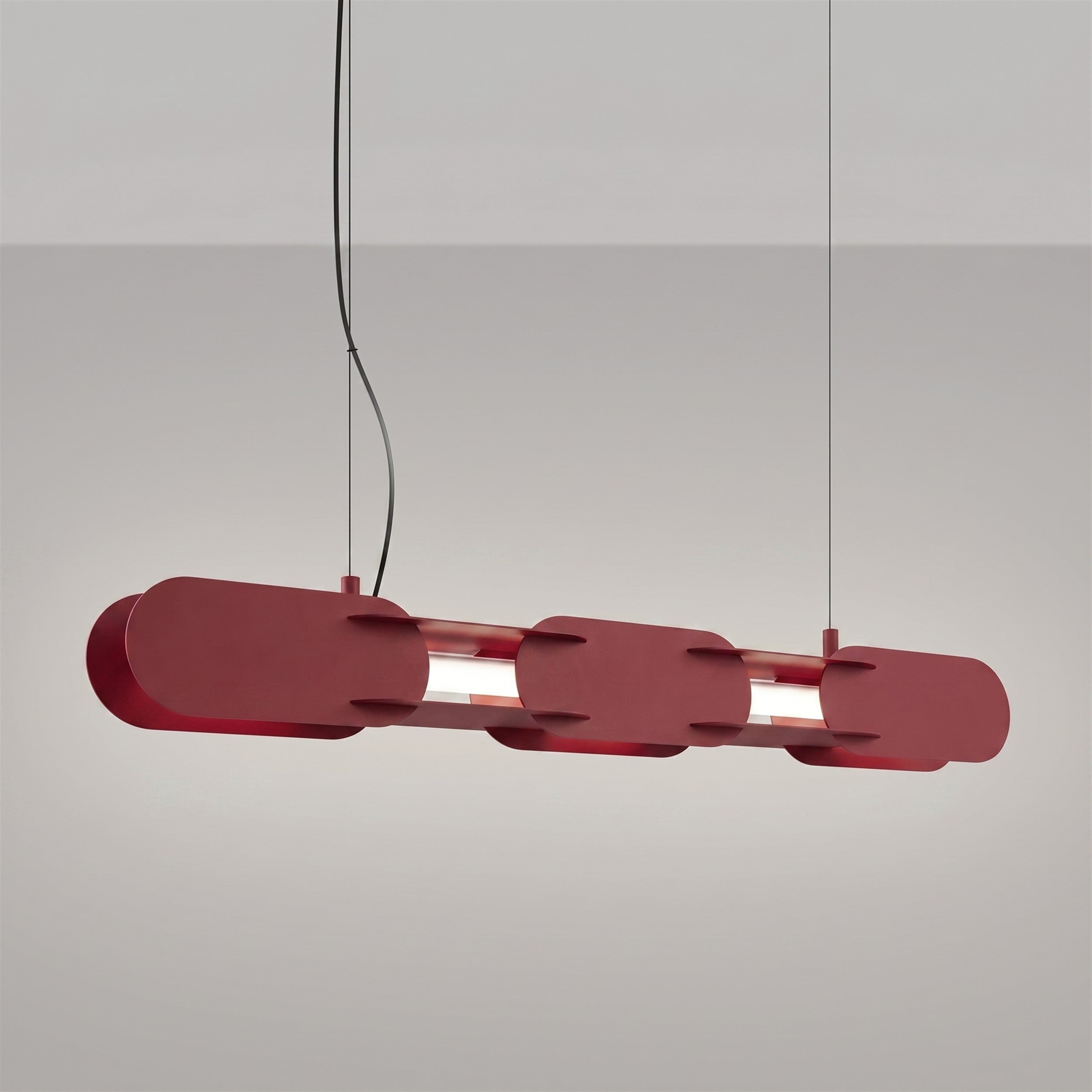 Lampa wisząca Chain 91 cm LED burgund