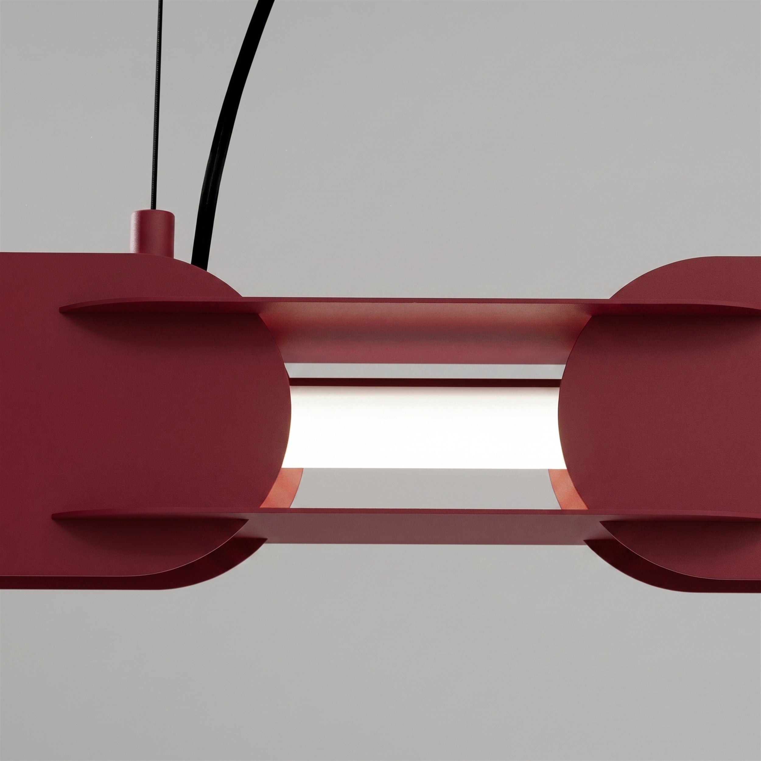 Lampa wisząca Chain 91 cm LED burgund