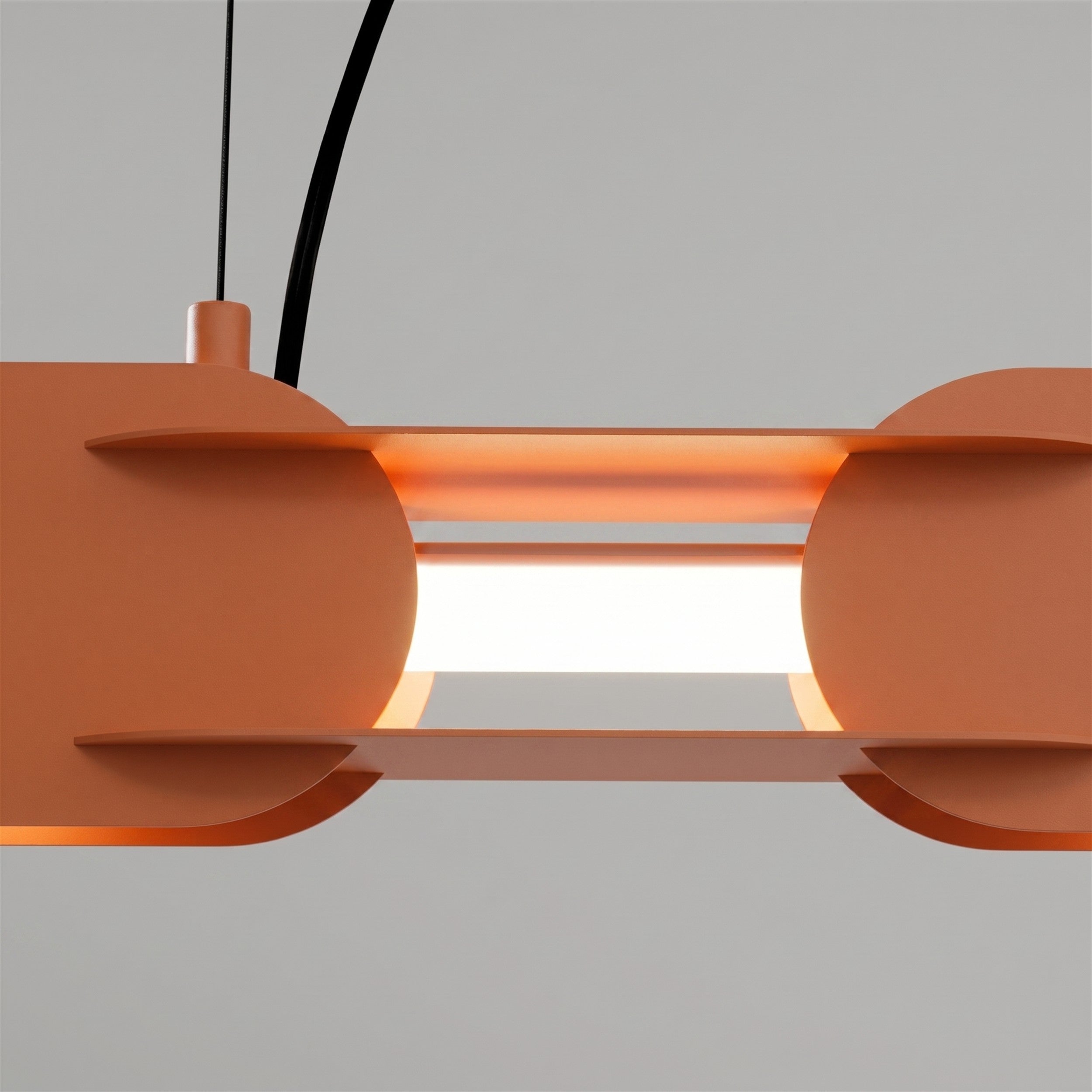 Lampa wisząca Chain 91 cm LED ochra czerwona