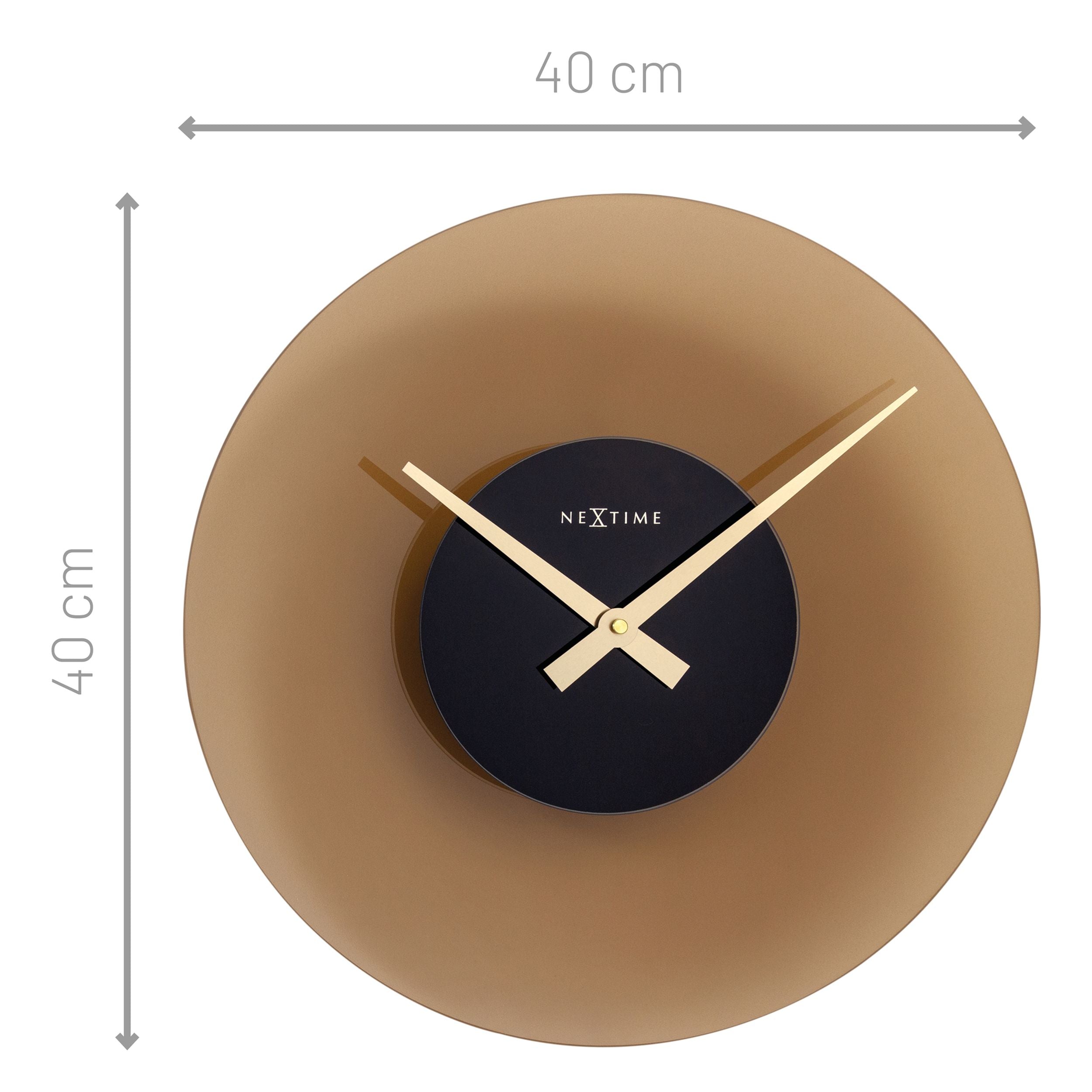 Zegar ścienny Float 40 cm brązowy