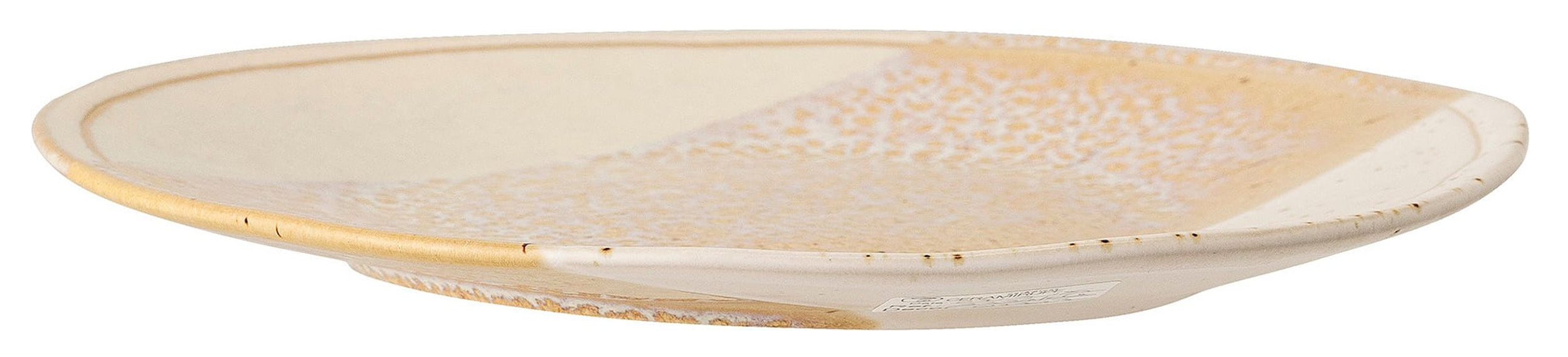 Talerz Bloomingville Visisi żółty z kamionki średnica 22 cm