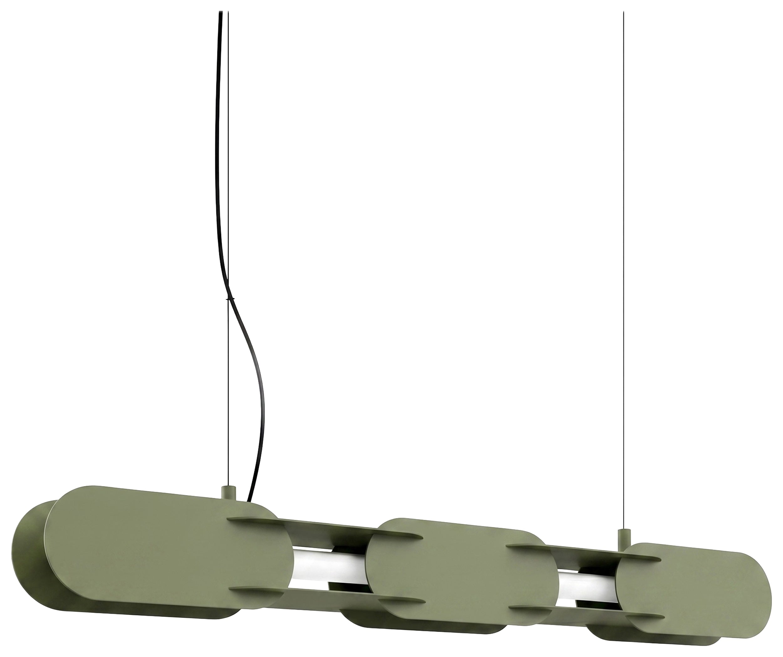 Lampa wisząca Chain 91 cm LED zielona oliwka