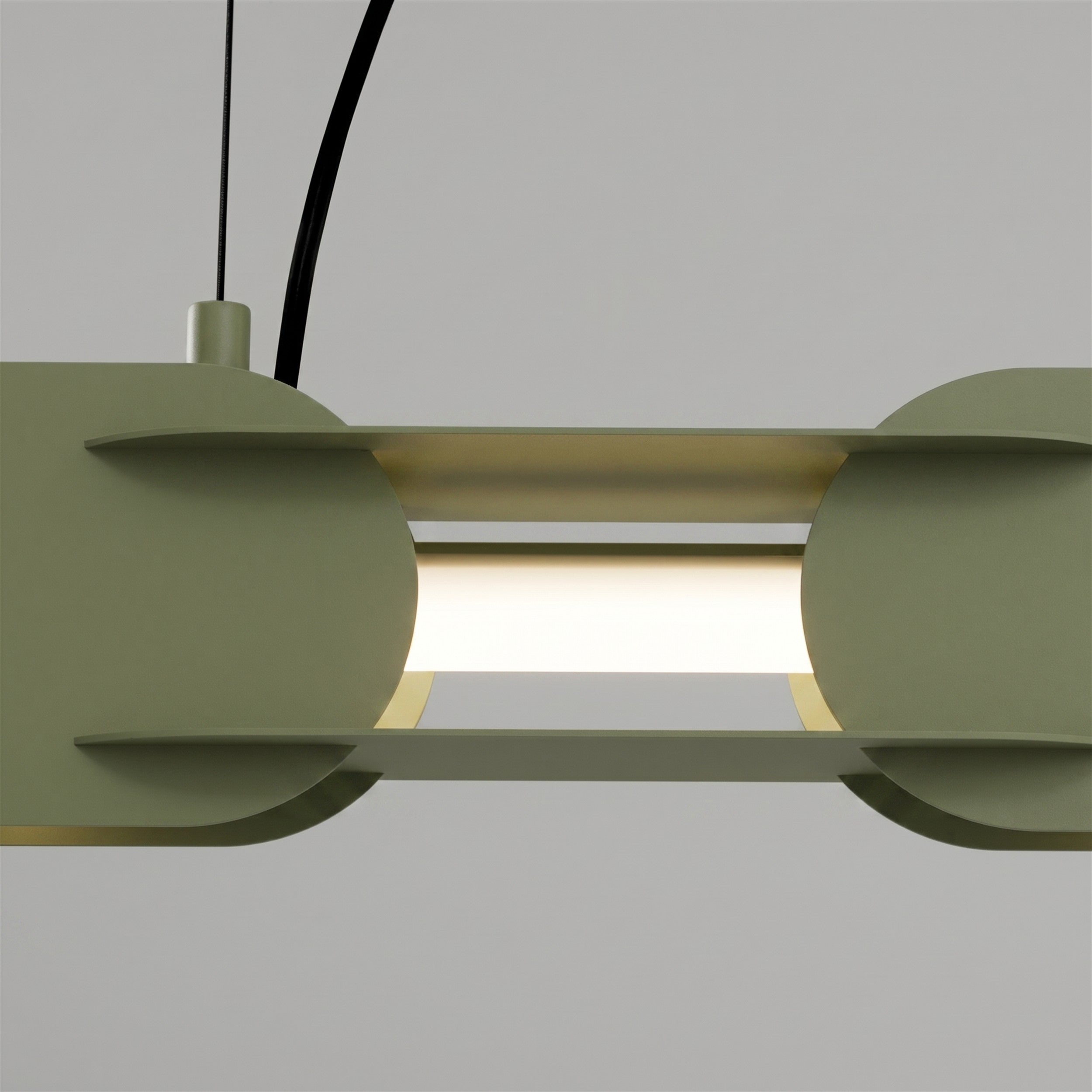 Lampa wisząca Chain 91 cm LED zielona oliwka