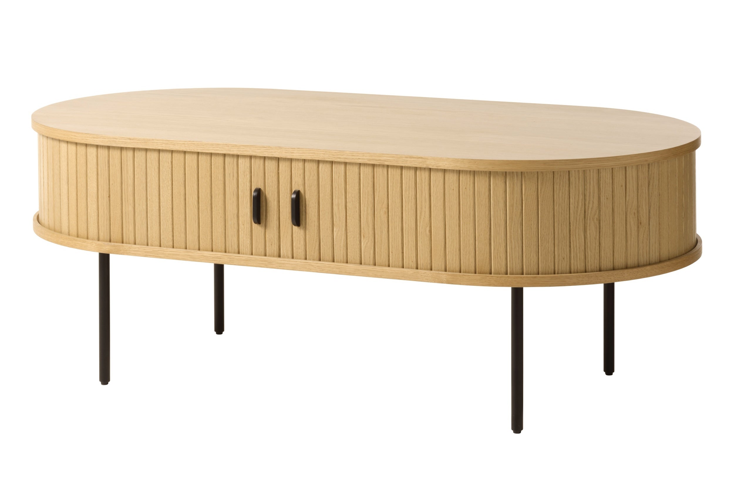 Ława drewniana Gativel 120x60 cm lamele dąb naturalny