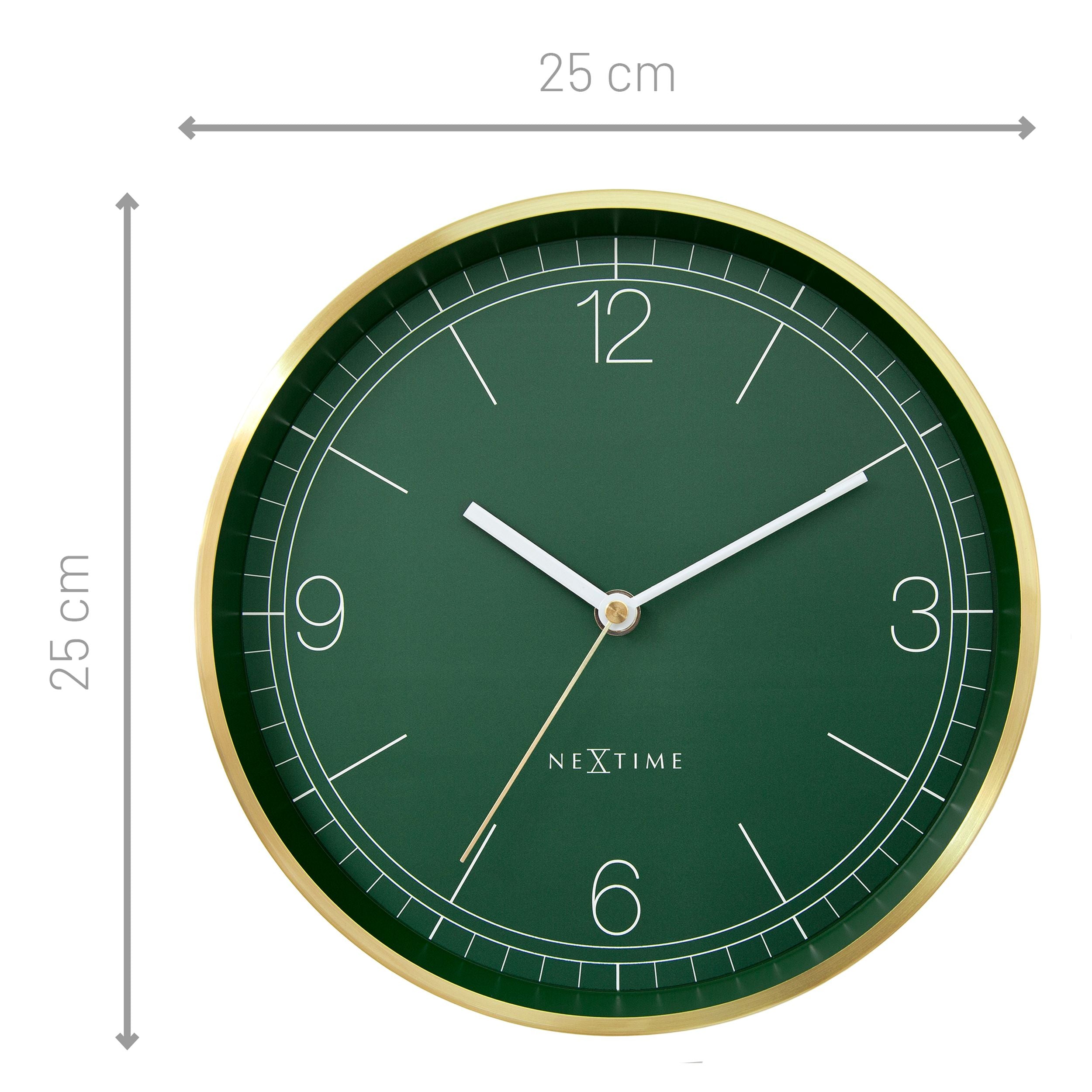 Zegar ścienny Bolero 25 cm zielono-złoty