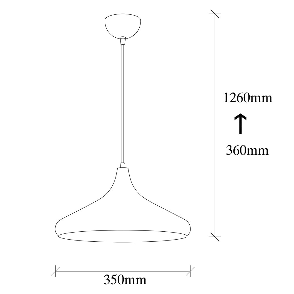Lampa wisząca Theyro średnica 35 cm czarna